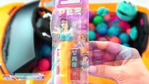 BALL PIT SHOW Learn Counting Pez Disney Princess Frozen Hello Kitty Peanuts RainbowLearning  #