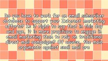 Email Database - Building Block of Strong Internet Marketing