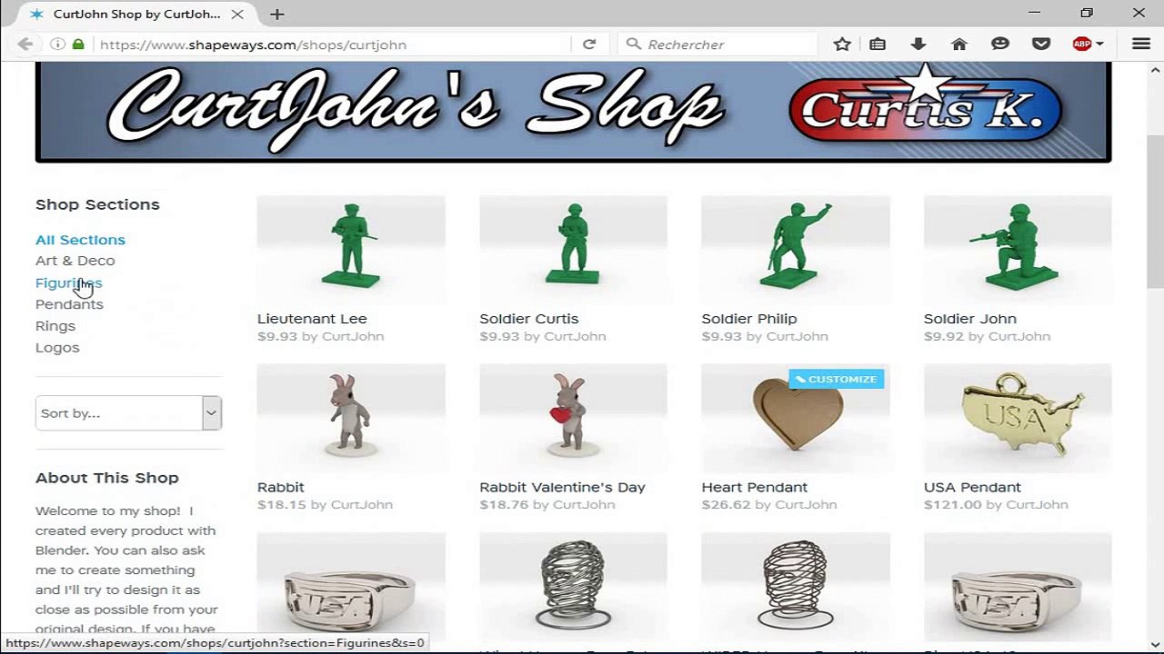 CurtJohn Boutique D'impression 3D
