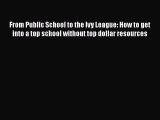 Read From Public School to the Ivy League: How to get into a top school without top dollar