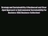 [Read book] Strategy and Sustainability: A Hardnosed and Clear-Eyed Approach to Environmental