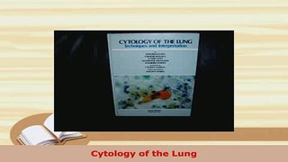 PDF  Cytology of the Lung PDF Full Ebook
