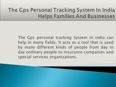 Gps Personal Tracking System In India | Kids GPS Tracking Device