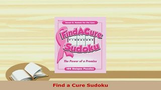 PDF  Find a Cure Sudoku PDF Full Ebook