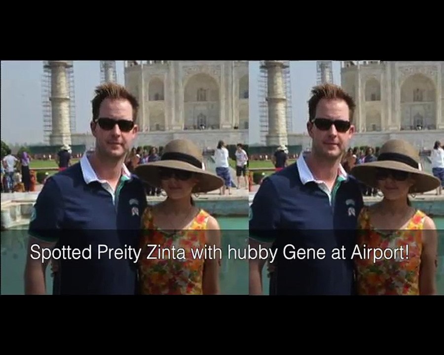 Spotted Preity Zinta with hubby Gene at Airport!