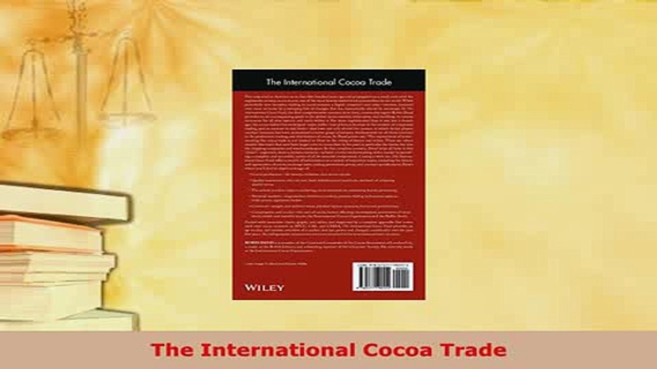 PDF  The International Cocoa Trade Read Online