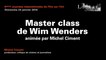 Master class Wim Wenders