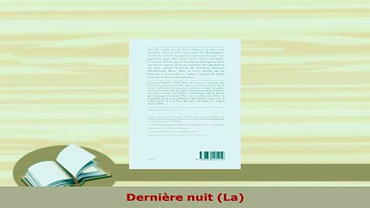 PDF  Dernière nuit La Read Full Ebook