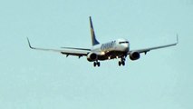 Ryanair Boeing 737-800 EI-EFJ landing at Girona - Costa Brava Airport.