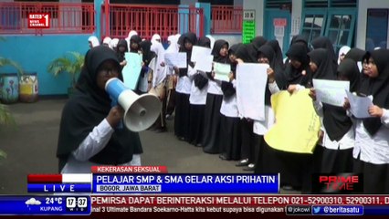 Aksi Keprihatinan Kekerasan Seksual, Pelajar Kenakan Jilbab Hitam