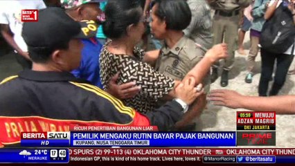 Hujan Batu Warnai Penertiban Bangunan Liar di Kupang