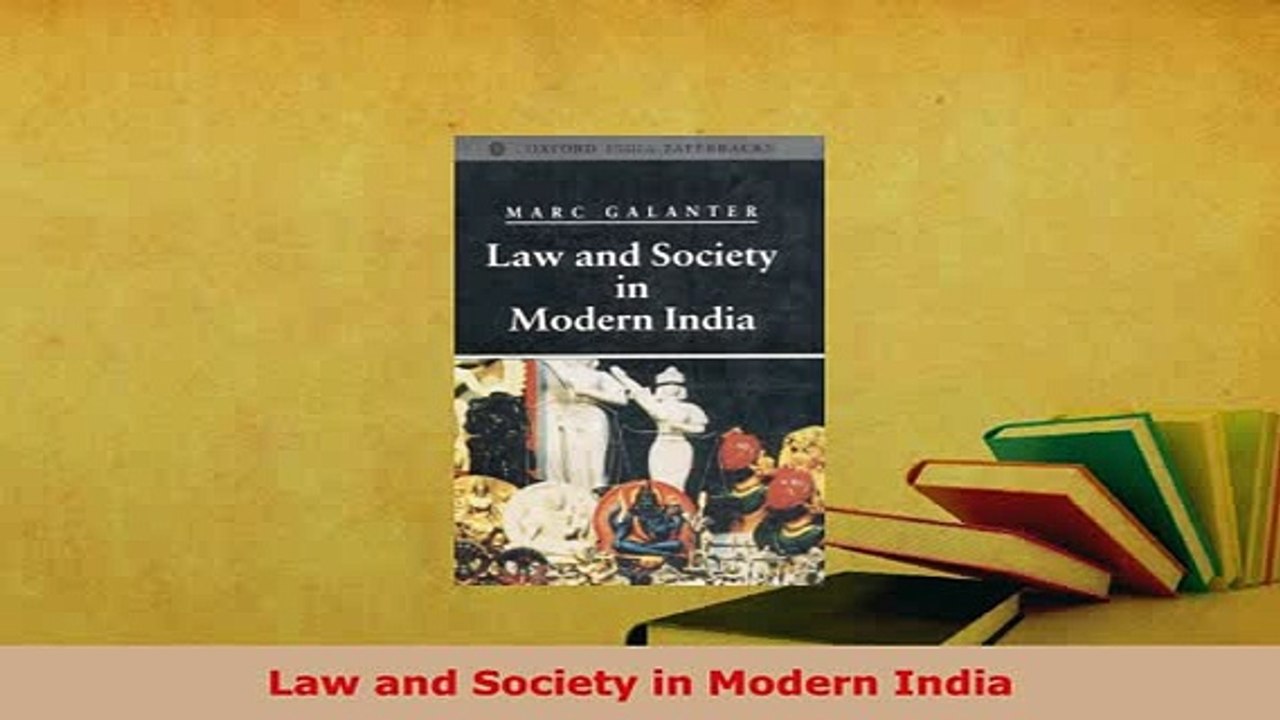 Download  Law and Society in Modern India  Read Online