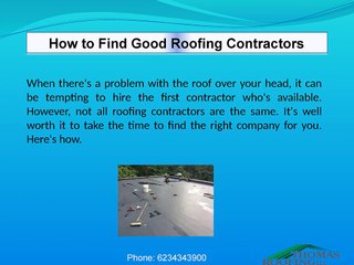 How to Find Good Roofing Contractors