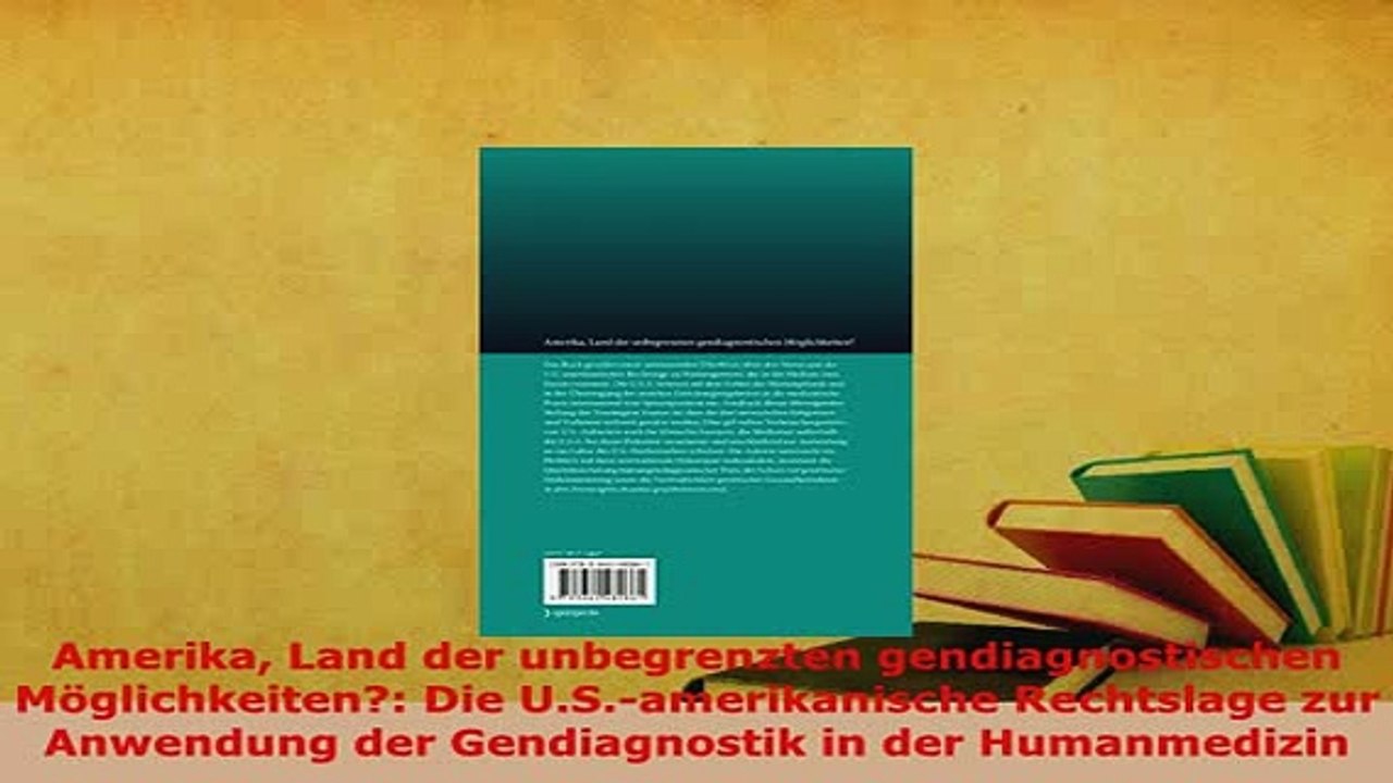 PDF  Amerika Land der unbegrenzten gendiagnostischen Möglichkeiten Die USamerikanische Free Books