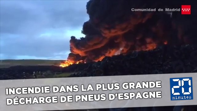 Incendie dans la plus grande décharge de pneus d'Espagne