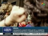 Levante Popular de la Juventud protesta contra el golpe en Brasil