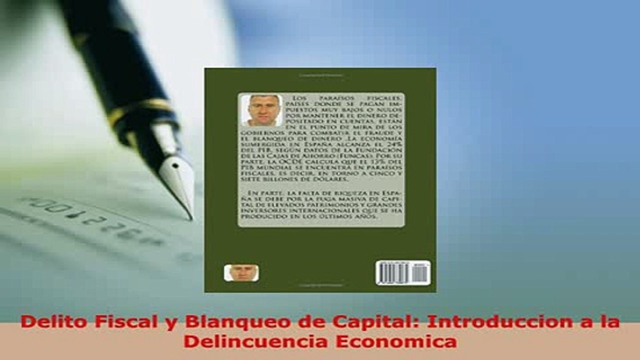 Download  Delito Fiscal y Blanqueo de Capital Introduccion a la Delincuencia Economica  EBook