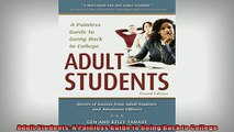 FREE PDF  Adult Students A Painless Guide to Going Back to College  DOWNLOAD ONLINE