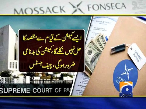 Chief justice refuses to form Panama leaks commission on govt TORs -13 May 2016