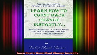 READ book  Learn How to Count Back Change Instantly Full EBook