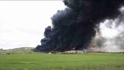 Fire breaks out at largest tire dump in Europe near Madrid