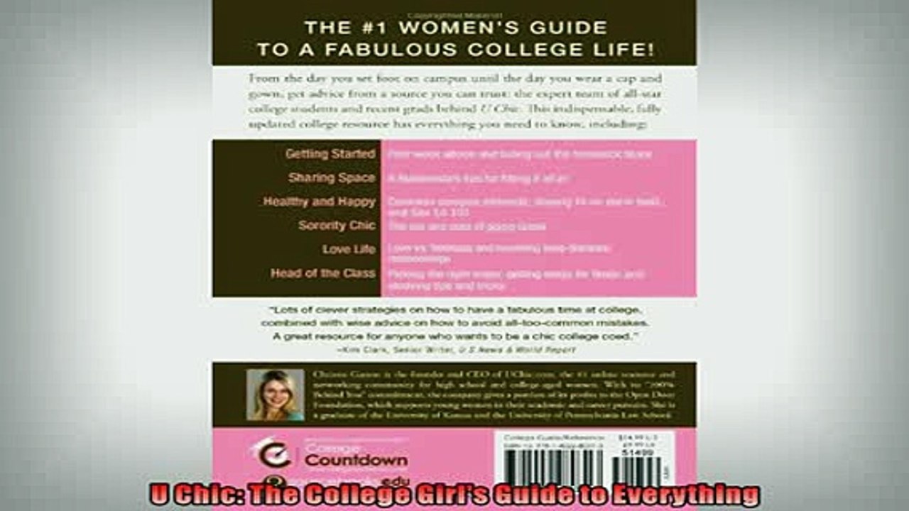 READ book  U Chic The College Girls Guide to Everything  FREE BOOOK ONLINE