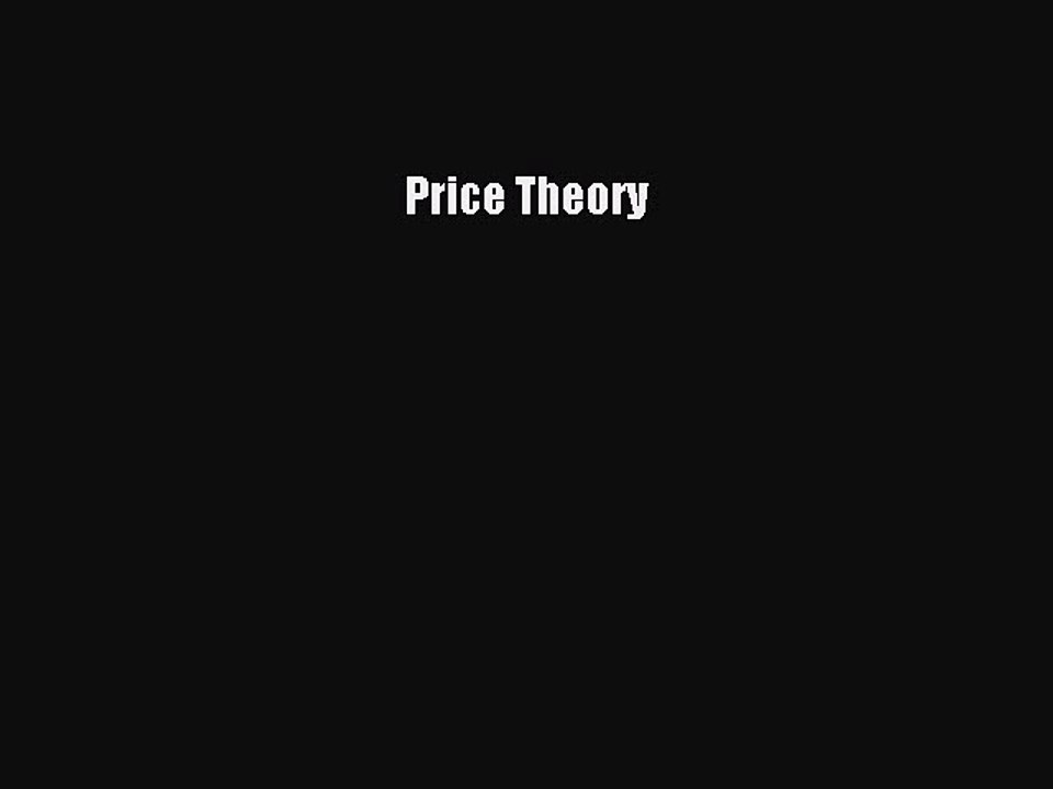 Read Price Theory PDF Online
