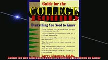 FREE PDF  Guide for the College Bound Everything You Need to Know READ ONLINE