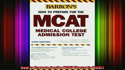 FREE PDF  How to Prepare for the MCAT Barrons MCAT READ ONLINE