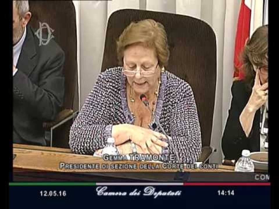 Roma - Risparmio previdenziale, audizione Corte dei conti (12.05.16)