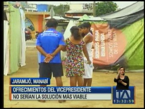 Ofrecimientos del Vicepresidente no serían la solución más viables para los damnificados