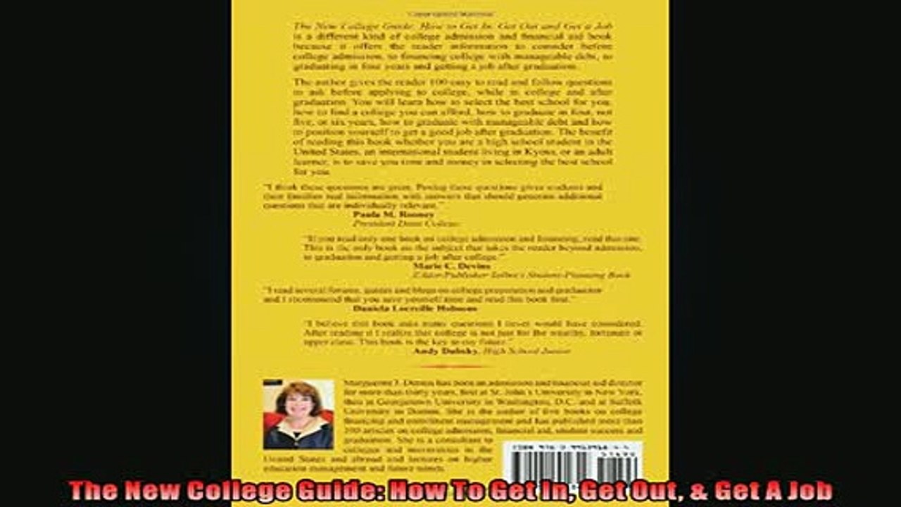 FREE DOWNLOAD  The New College Guide How To Get In Get Out  Get A Job  FREE BOOOK ONLINE