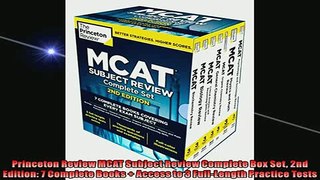 FREE DOWNLOAD  Princeton Review MCAT Subject Review Complete Box Set 2nd Edition 7 Complete Books   BOOK ONLINE