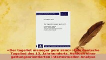 Download  Der tageliet maneger gern sanc Das deutsche Tagelied des 13 Jahrhunderts Versuch  Read Online