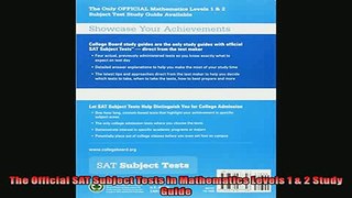 Free PDF Downlaod  The Official SAT Subject Tests in Mathematics Levels 1  2 Study Guide  DOWNLOAD ONLINE