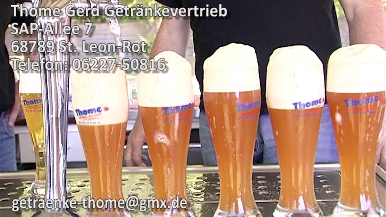 Thome getränke vertrieb lieferservice st leon rot werbespot
