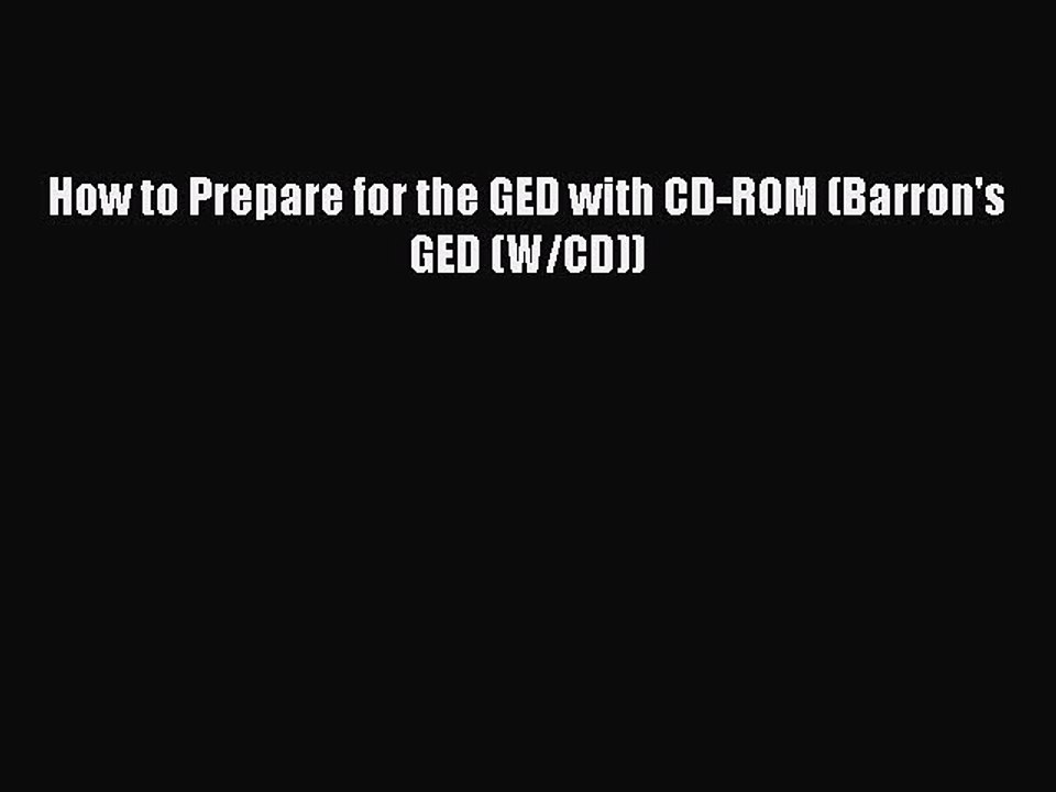 Download How to Prepare for the GED with CD-ROM (Barron's GED (W/CD)) PDF Free