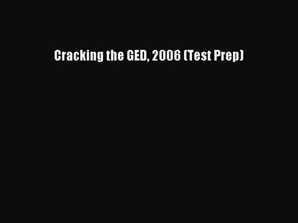Read Cracking the GED 2006 (Test Prep) Ebook Free