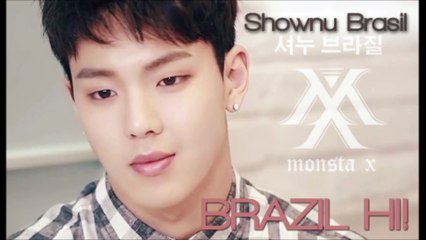 Shownu e I.M mandando um -OI- pro Brasil!