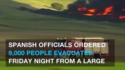 Spain orders evacuation of 9,000 from colossal tire fire near Madrid