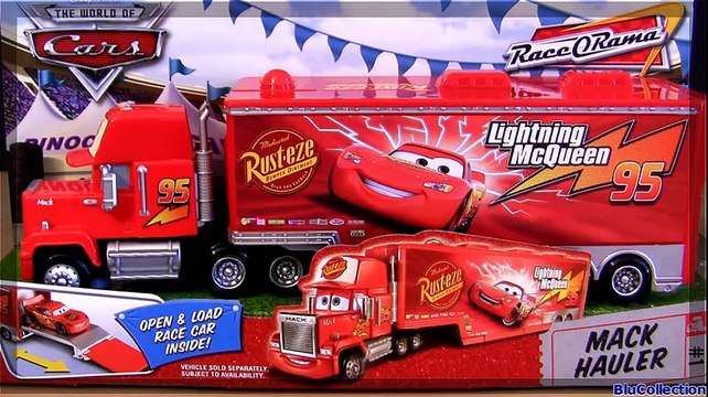 4 Pixar CARS Trucks Haulers Mack Hauler Rust-eze, Mood Springs, Octane Gain, Sidewall ToyCollector | HD