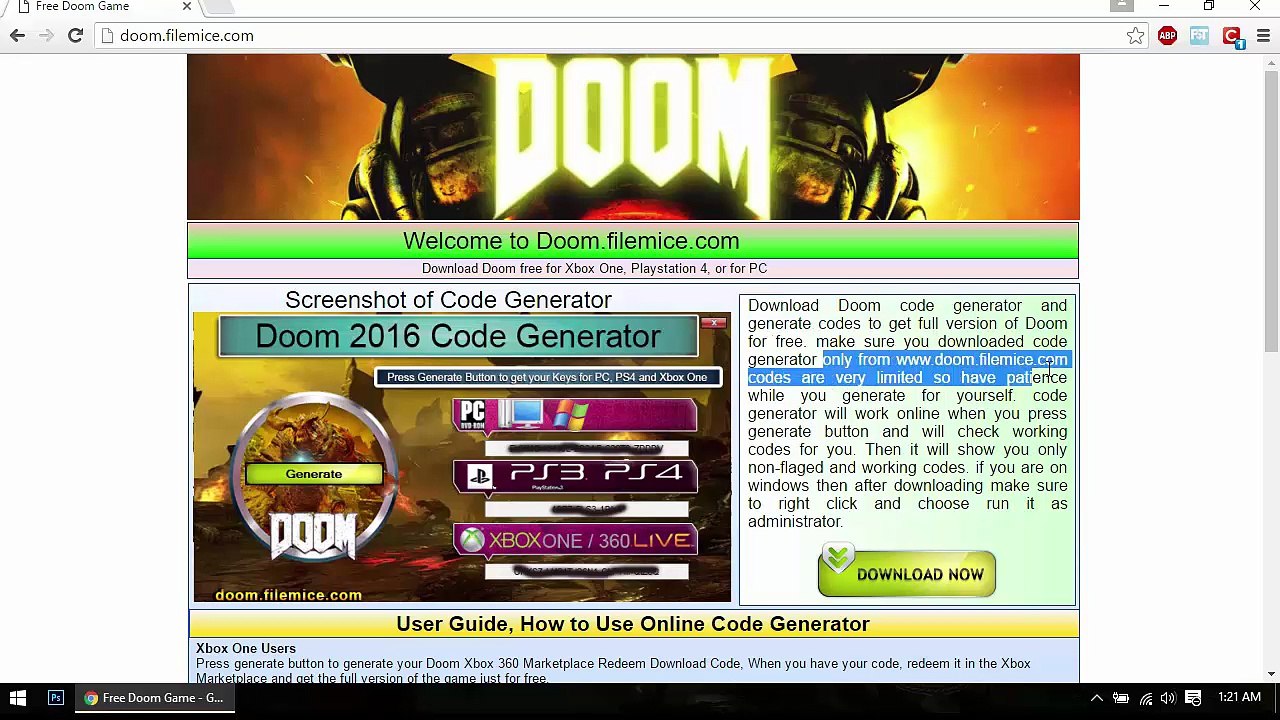 Doom 2016 Serial Code Generator