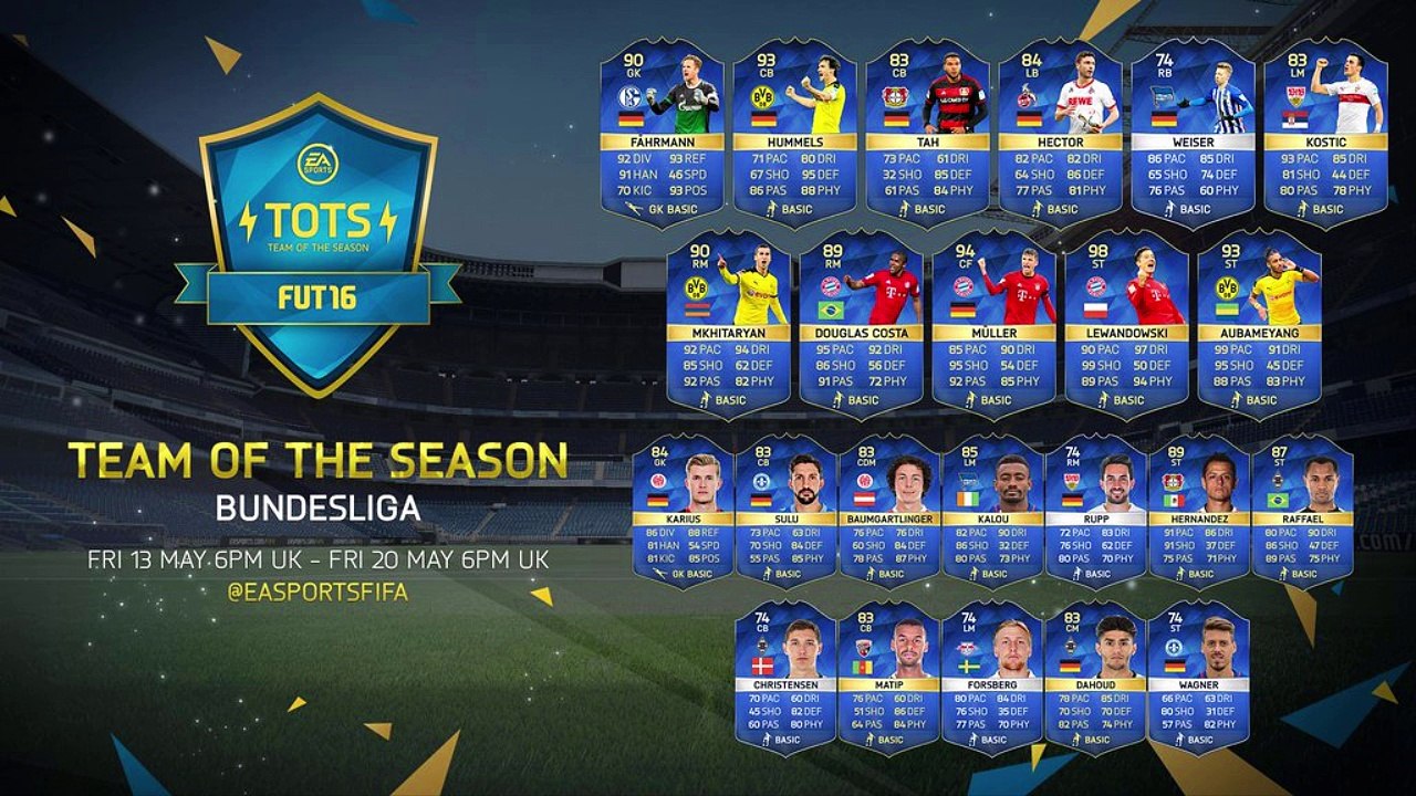 Fifa 16 Bundesliga TOTS! Ft. TOTS Aubameyang, TOTS Costa, TOTS Lewandowski & More! - FIFA 16 Ultimate Team