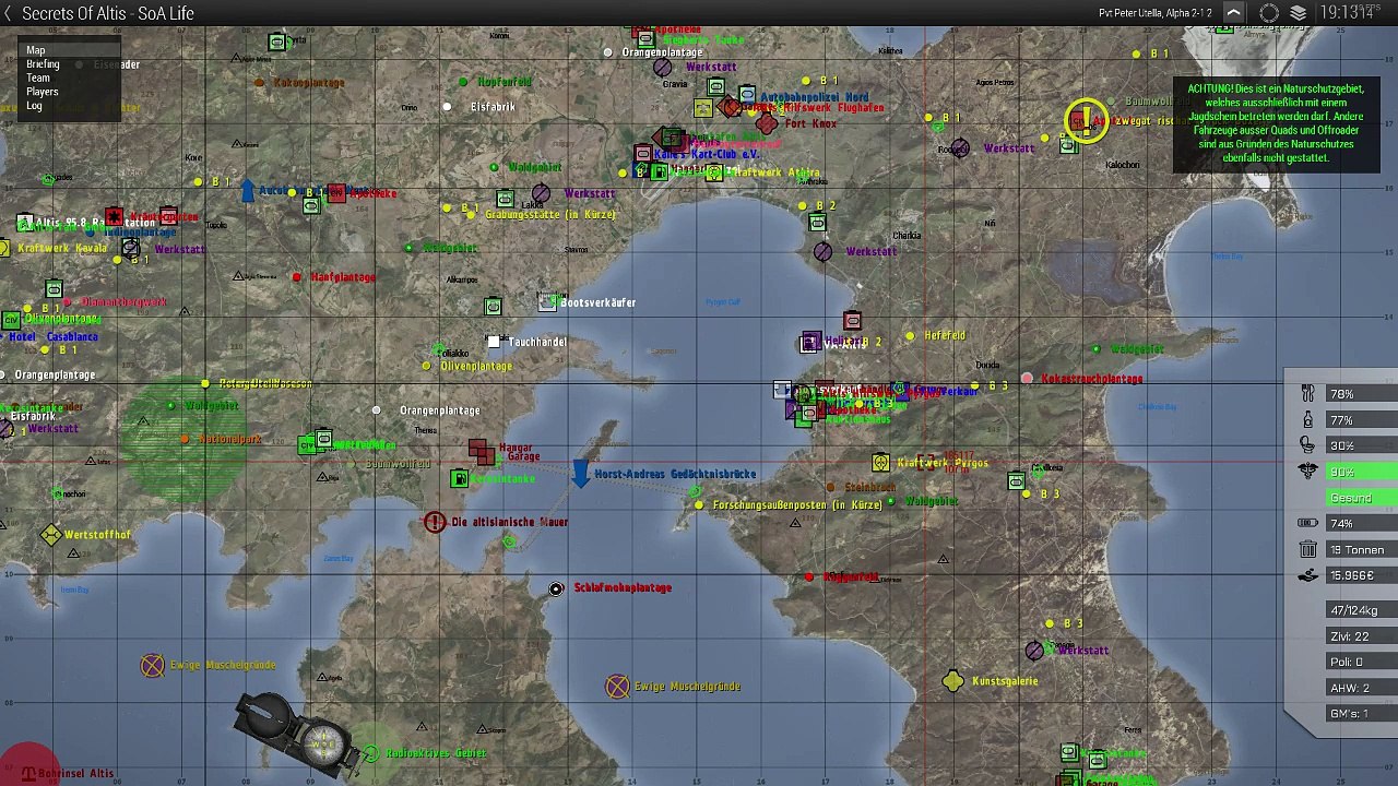 Schlangensuche auf Altis