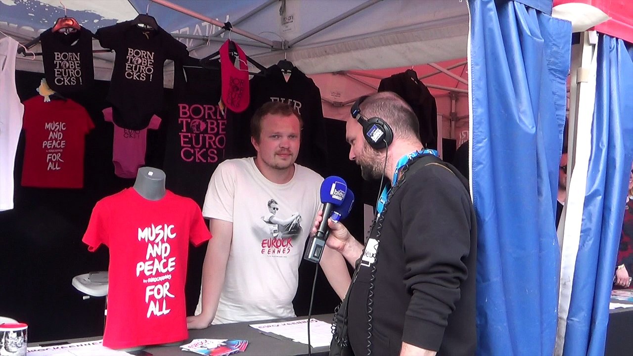 Nicolas Salin au stand des Eurockéennes au FIMU 2016