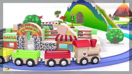 Trains for children. Educational videos cartoons for toddler