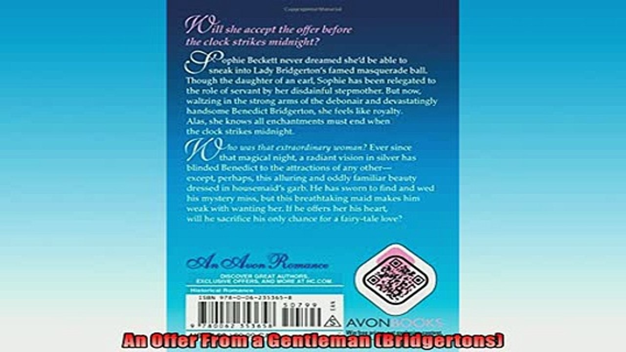 READ THE NEW BOOK   An Offer From a Gentleman Bridgertons READ ONLINE