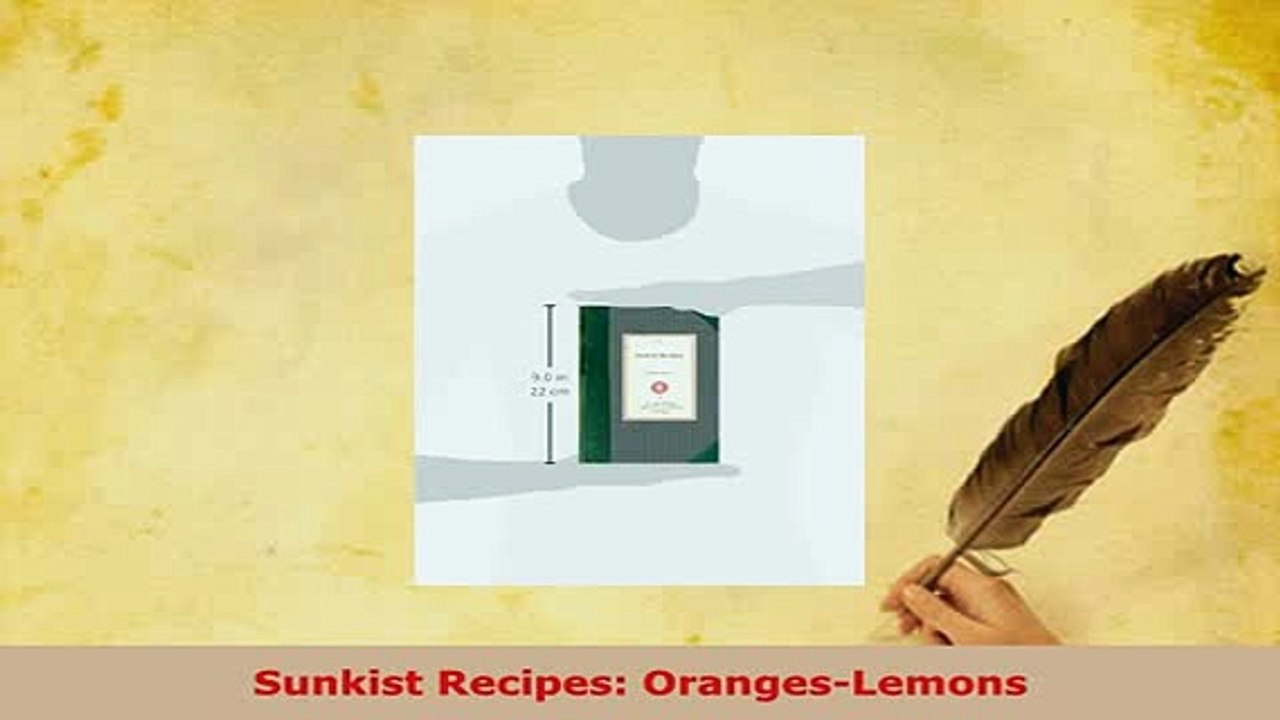 PDF  Sunkist Recipes OrangesLemons PDF Full Ebook