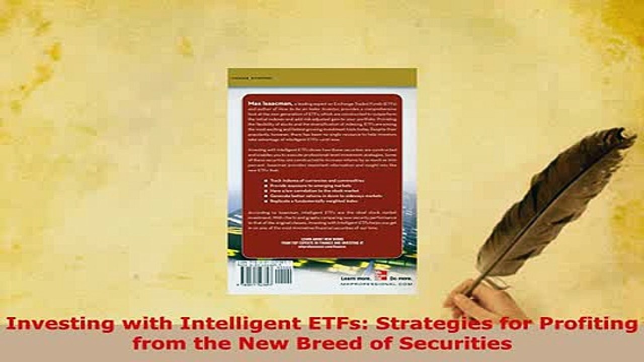 PDF  Investing with Intelligent ETFs Strategies for Profiting from the New Breed of Securities Download Full Ebook