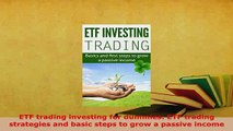 PDF  ETF trading investing for dummies ETF trading strategies and basic steps to grow a Download Online